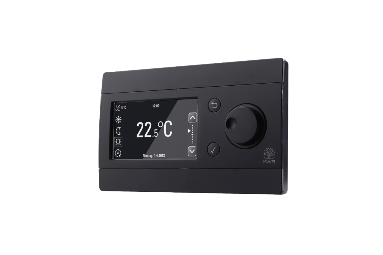 Comfort 4 | © KWB schwarze Heizungsregelung Comfort 4