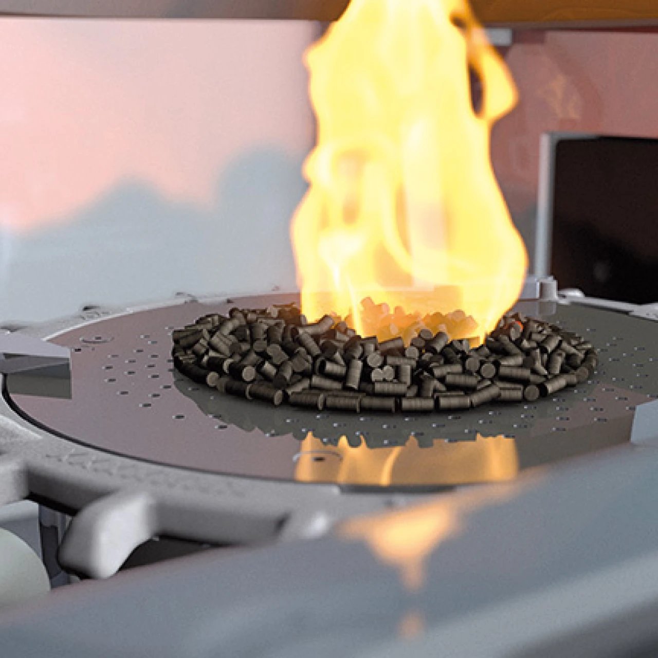 Easyfire 2 Brennteller | © KWB Man sieht den Brennteller von dem KWB Easyfire 2 Kessel