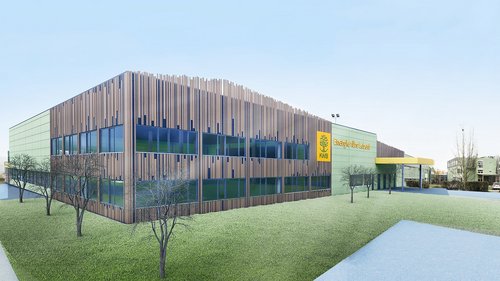 [Translate to Deutschland:] Neues Produktionsgebäude von KWB - Vorschau.